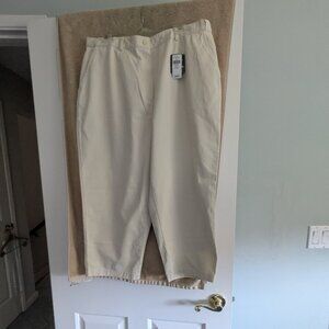 L.L. Bean  Twill Crop Pants - Original Fit Size 20 Regular - NWT